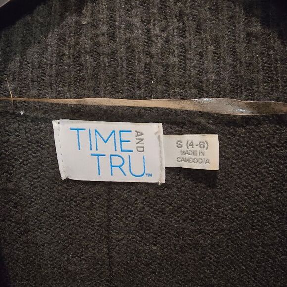 Women's Black Open-Front Cardigan - Picture 3 of 5